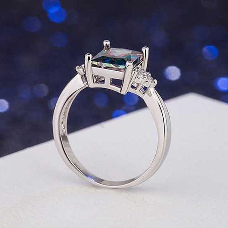 Sace Gems Inel de zircon colorat din aliaj clasic de cupru Bijuterii pentru doamne Cadou de petrecere de promisiune de nuntă