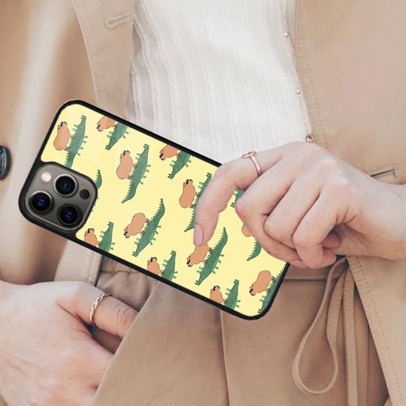 Bathing Capybara Pattern Magnetic Phone Case For APPLE iPhone 17 Air 16 14 13 12 Pro Max 15 Plus Wireless Charge MagSafe Cover