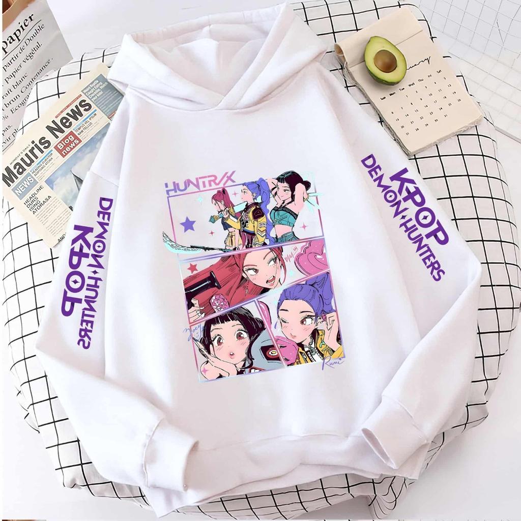Y2K KPop Devil Hunter Hoodie for Teenage Girls Rumi KPop Devil Hunter Hoodie for Autumn Casual Long Sleeve Children's Clothing