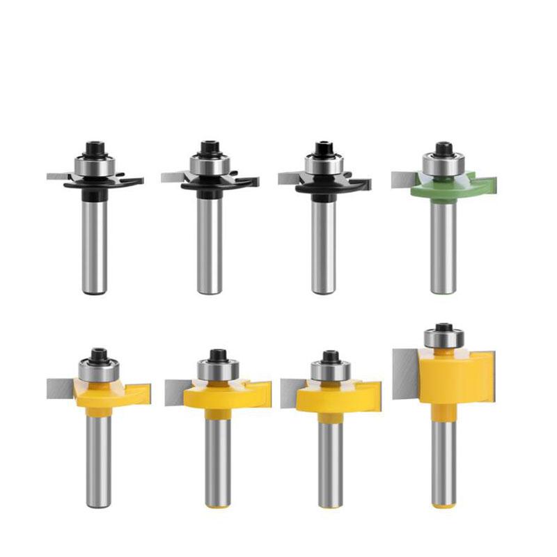 1Pc 8mm Shank T-Sloting Biscuit Joint Slot Cutter Articulação Entalho Router Bit Fresa Cortador de madeira