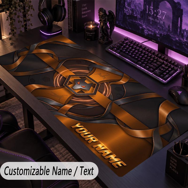 Custom Text Big Mousepad, Extended Desk Pad For Laptop Work GameWolverhampton Wanderers Football