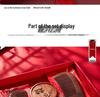 Red Wedding Comb Set for Brides - Elegant Mirror and Hair Combs