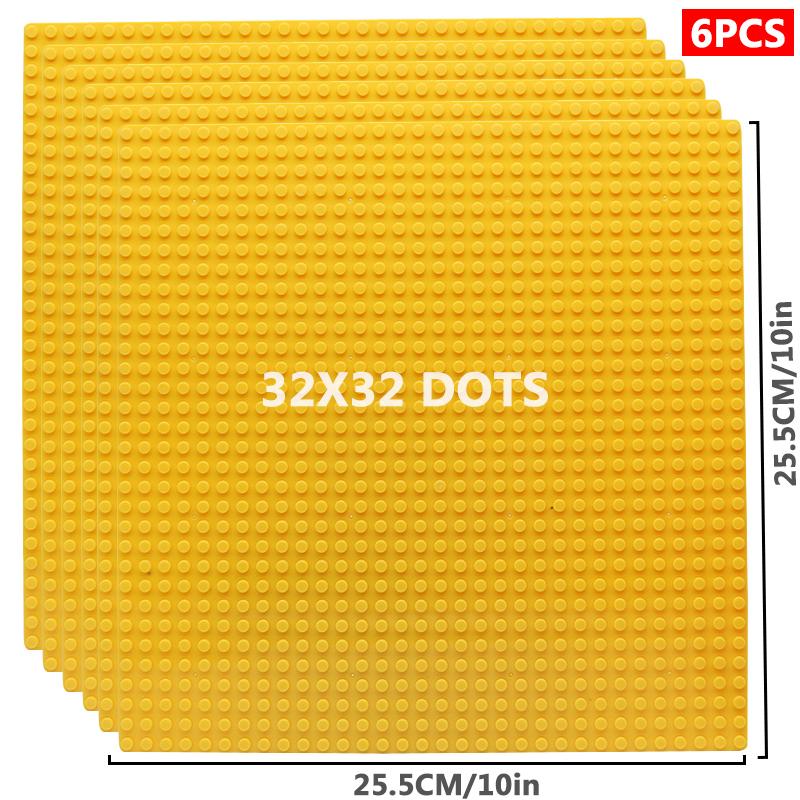 6pcs/set Base Plate 32*32 32*16 Studs Classic Figures Building Blocks Plates Bricks Baseplate Blocks Children Toys For Kid Gifts