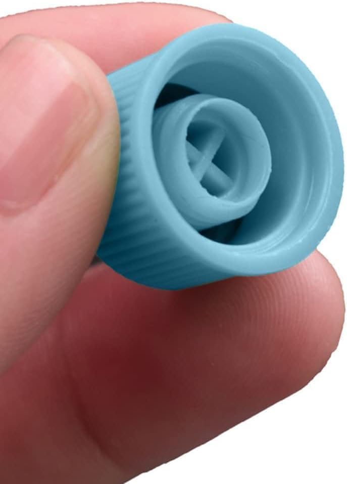 2 Blaue Ersatz-Ventilkappen für Hoch-/Niederdruck - Auslaufsicher R134a AC