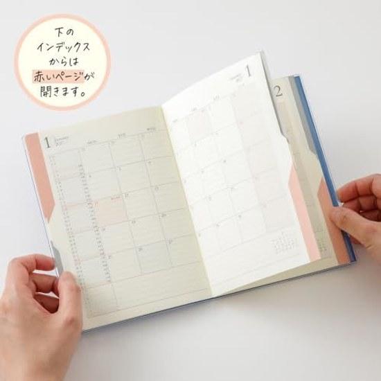 Midori Double Schedule Planner 2027 B6 Monthly Blue (Starts October 2026)