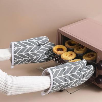 Ofen-Backhandschuhe, Ofenhandschuhe, Mikrowellen-Ofenhandschuhe, hochtemperaturbeständige Leinenhandschuhe, Küchen-Backutensilien, Backgeschirr