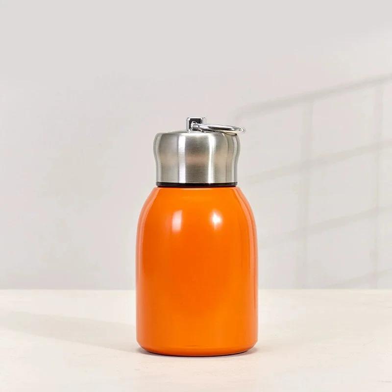 

Mini Insulated Vacuum Thermal Mug, Portable Flasks & Thermoses Coffee Cup Hot Cold Drink Water Bottle for Travel Camping Hiking 300ml оранжевый