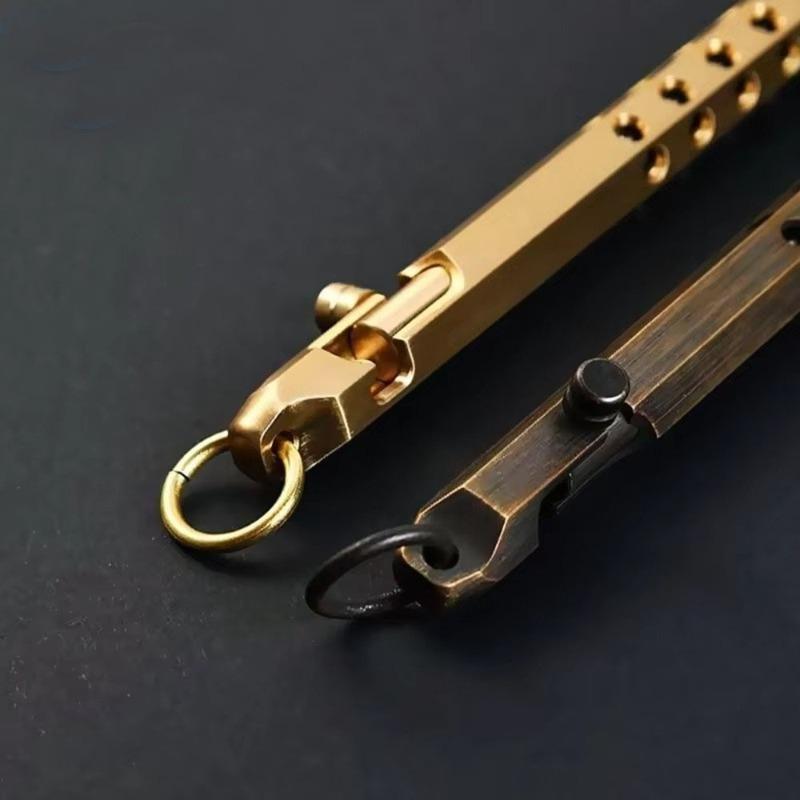 Portable Brass Pen Retro Bolt Action Ballpoint Pen Medium Point 1.0mm Smooth Writing Signature Pen