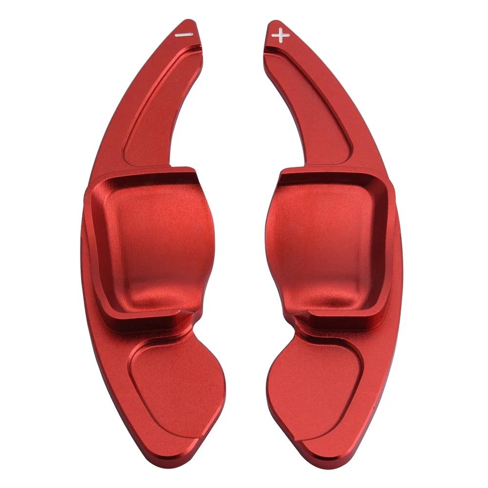Red Black Silver  Al Steering Wheel Paddle Shifter Extensions For VW MK6 Golf CC Beetle Jetta