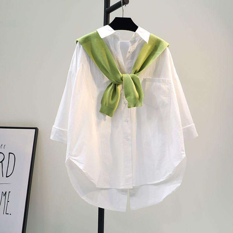 

Rose Red Mid-Length Two-Piece Women s Shirt - 2025 Spring Korean Casual 3XL (Recommended 146-165)