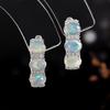 Classic Design 925 Sterling Silver October Birthstone Natural Opal Earring Fine Jewelry for Mom's Festive and Birthdays Gift