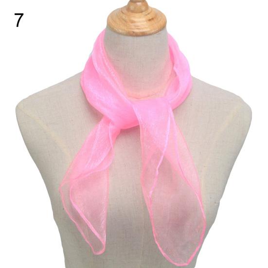 12Pcs Candy Color Square Artificial Silk Dance Scarves Magic Juggling Props