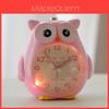 Owl Cartoon Silent Night Light With Talking Childrens Alarm Clock For Bedroom Decor