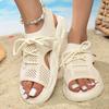Fashion Women Sandals Summer 2025 New Mesh Fish Platform Sandals Women Open Toe Wedge Sandals Ladies Light Casual Shoes Zapatos De Mujer