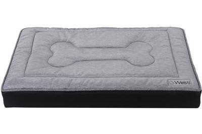 Orthopedic Dog Bed, Dog Mattress, Welsti Grey Bone L 100X70 Non-Slip