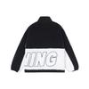 Li-Ning Logo Color Block Polar Fleece Jacket 'Black White' Men's AFDR910-1