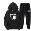 Hot-selling Fleece Pullover Hoodie Sweatpants Set Men and Women Youth Fashion Casual Letter Printing 2-piece Set