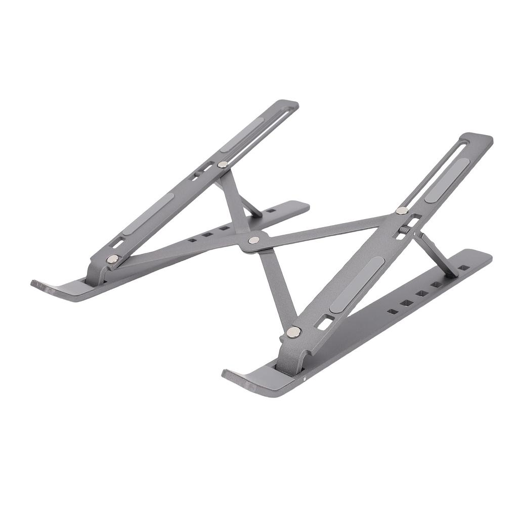 Laptop Desk Stand Aluminum Alloy 6 Heights Lightweight Non Slip Foldable Laptop Holder Mount for 10 to 15.6in Computer