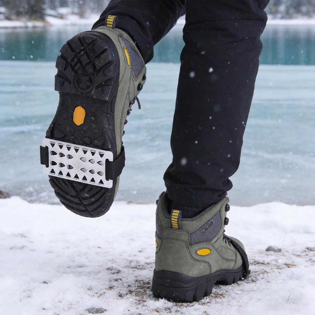 - Eis-Traktionskrallen, Überlegener Grip SchneeSchuh-Abdeckungen Mit Edelstahlstollen, Winter-Schuhwerk Für Eis-, Schnee- & Gefrierende Oberflächen, Leicht Anzuziehen