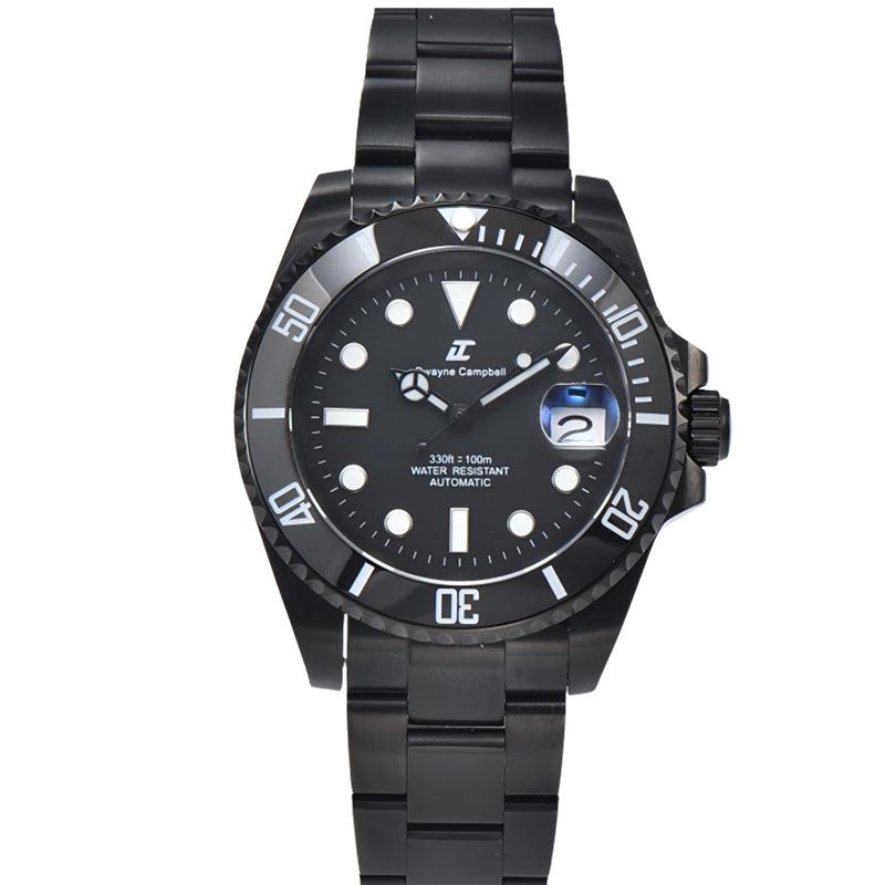 Fully automatic mechanical watch men's business leisure fashion watch full steel belt luminous waterproof watch