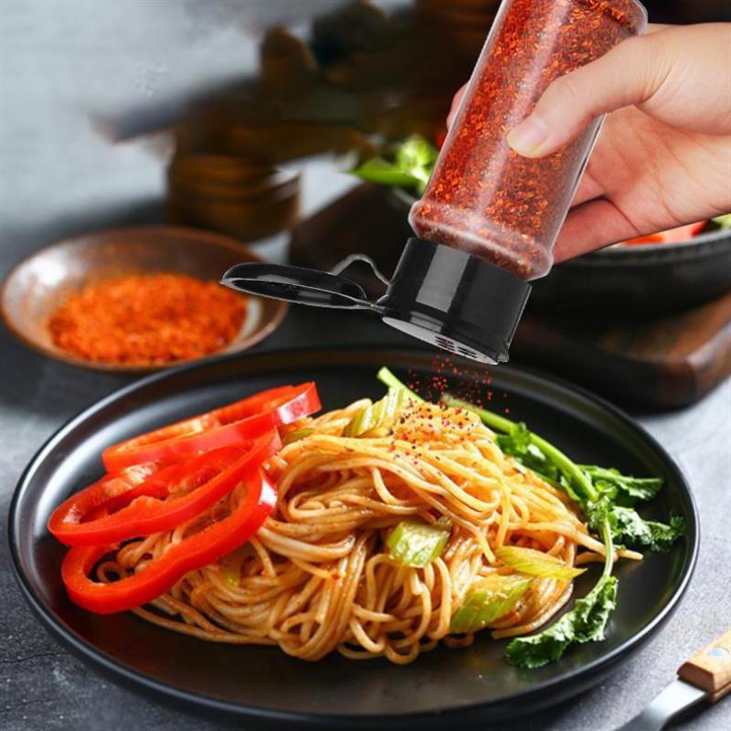 5/10/15Pcs 100Ml Empty Jars Plastic Spice Bottles Set For Storing Barbecue Seasoning Salt Pepper With Spice Rack Holds