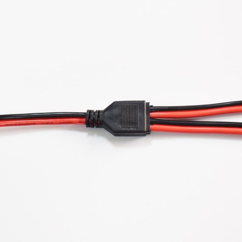 1 a 2 SAE 14AWG Cabo de extensão 14AWG Conectores automotivos de energia Cabo de energia para carga de bateria de painel solar