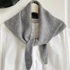 Korean Style Wool Knitted Triangular Scarf Women Headscarf Knitted Scarf Multi-Functional Warm Knitted Scarf