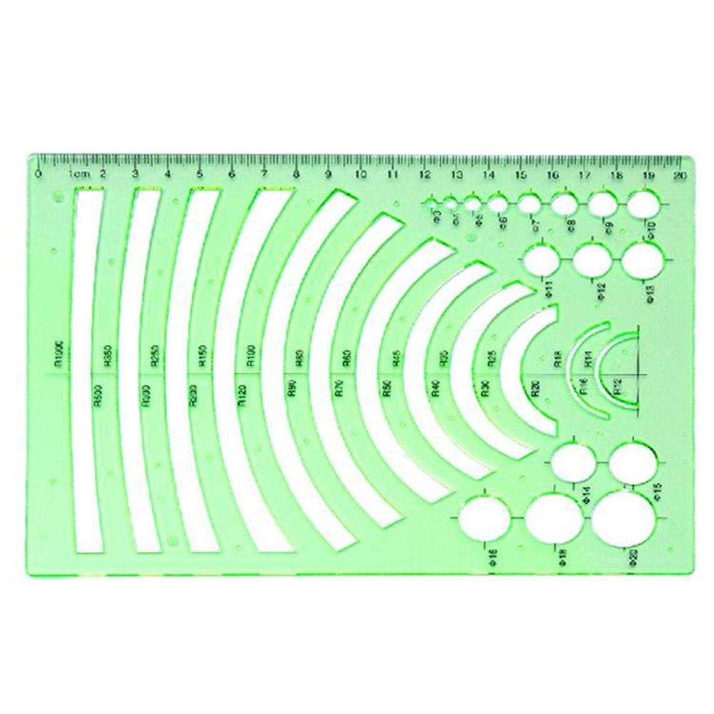 6 Stück Kunststoff Messschablonen Set Bau Schalungsschablonen Geometrische Zeichenlineale für
