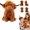 Plush Toy for Children Scottish Cow Plush Highland Cattles 35cm