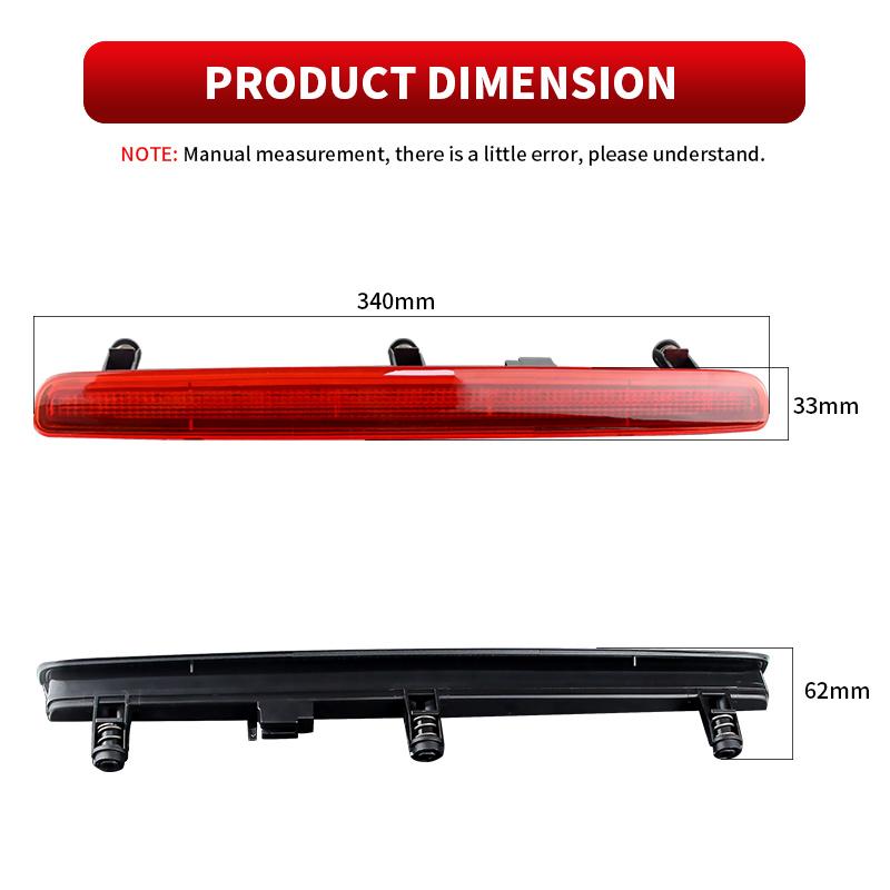 1PC LED High Level Third Brake Stop Light Lamp For VW Transporter T5 2003-2015 LED Center High Mount Stop Light Red Bulbs 12V