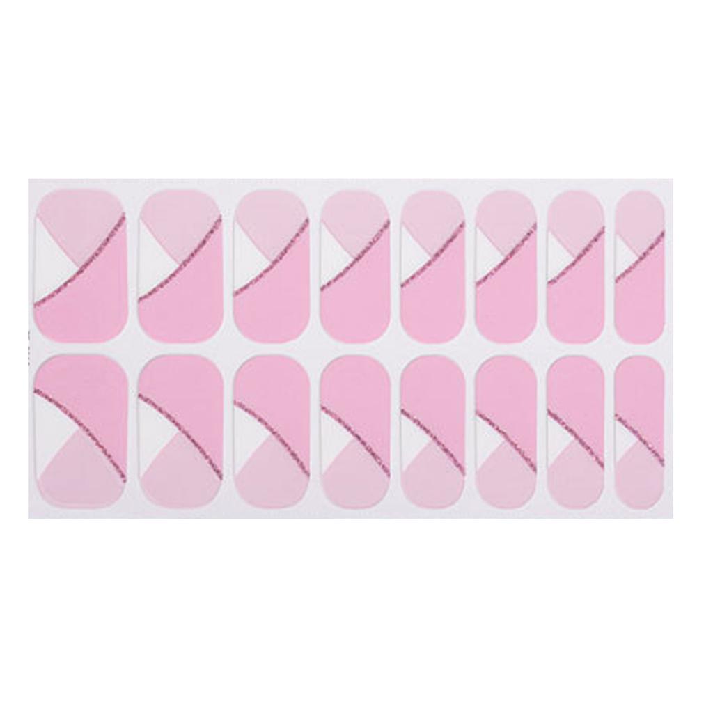 French Tip Nail Sticker Glittering Nail Polish Stickers Flowers Gels Nail Strips Nail Art Decortions Manicures Supplies