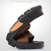 Breathable Men's Sandals Summer Fashion Men's Genuine Leather Shoes Anti-Slip Soft Bottom Slippers Comfortable Soft Beach Shoes