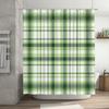 ~O~Green Plaid Shower Curtain Home Decor Bathroom Accessories Waterproof Bath Rug Set for Kids Room Decoration 180x270cm (6ft)
