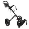 3 Wheel Folding Push Cart Portable Scorecard Holder Sports Bag Push Cart with Foot Brake Adjustable Buckle for Ball Tee