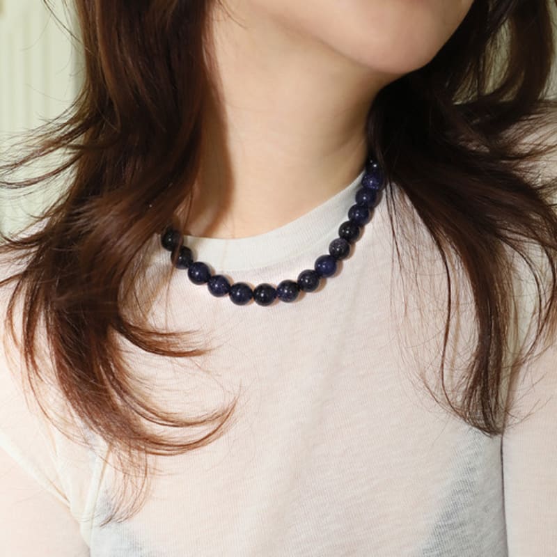 August Harmony Universe Gemstone Necklace / 12mm