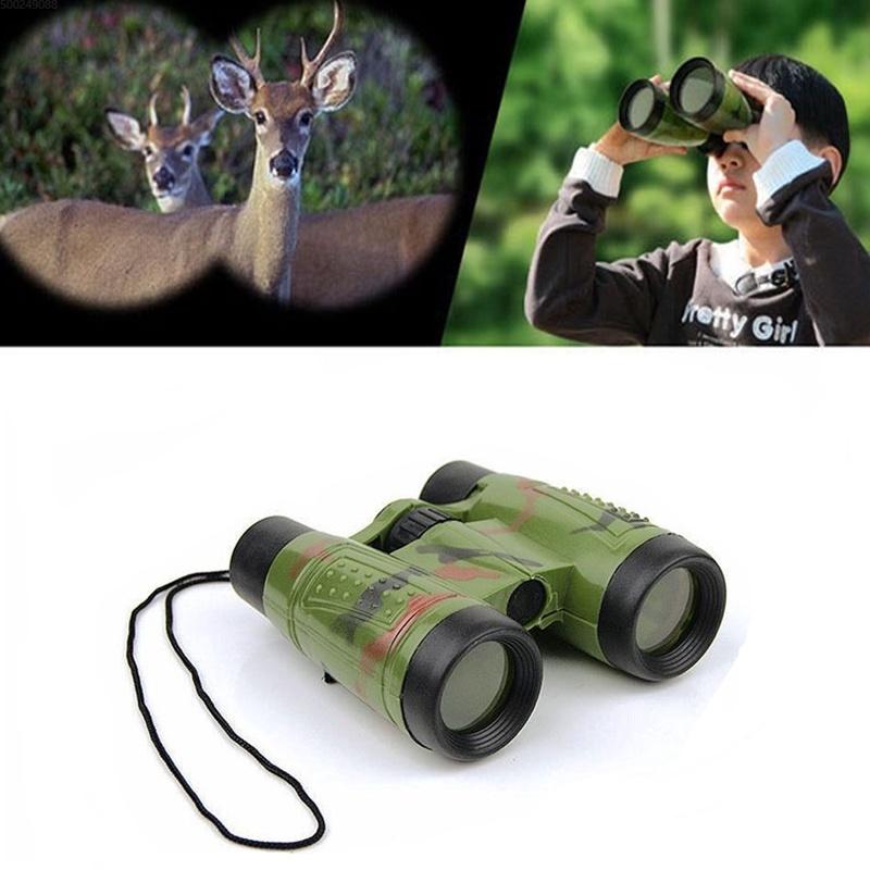 Foldable Kids Camouflage Binoculars With Compass For Outdoor Play