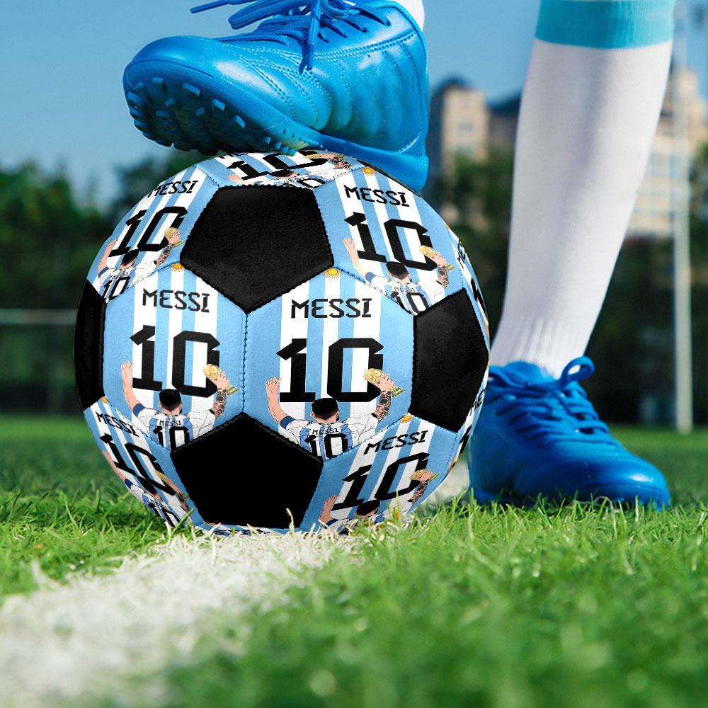 1pc Messi Soccer Ball Size 5 Indoor Soccer Ball Fashion Colorful Backyard Game - Great For Sports Fans Gift HE14