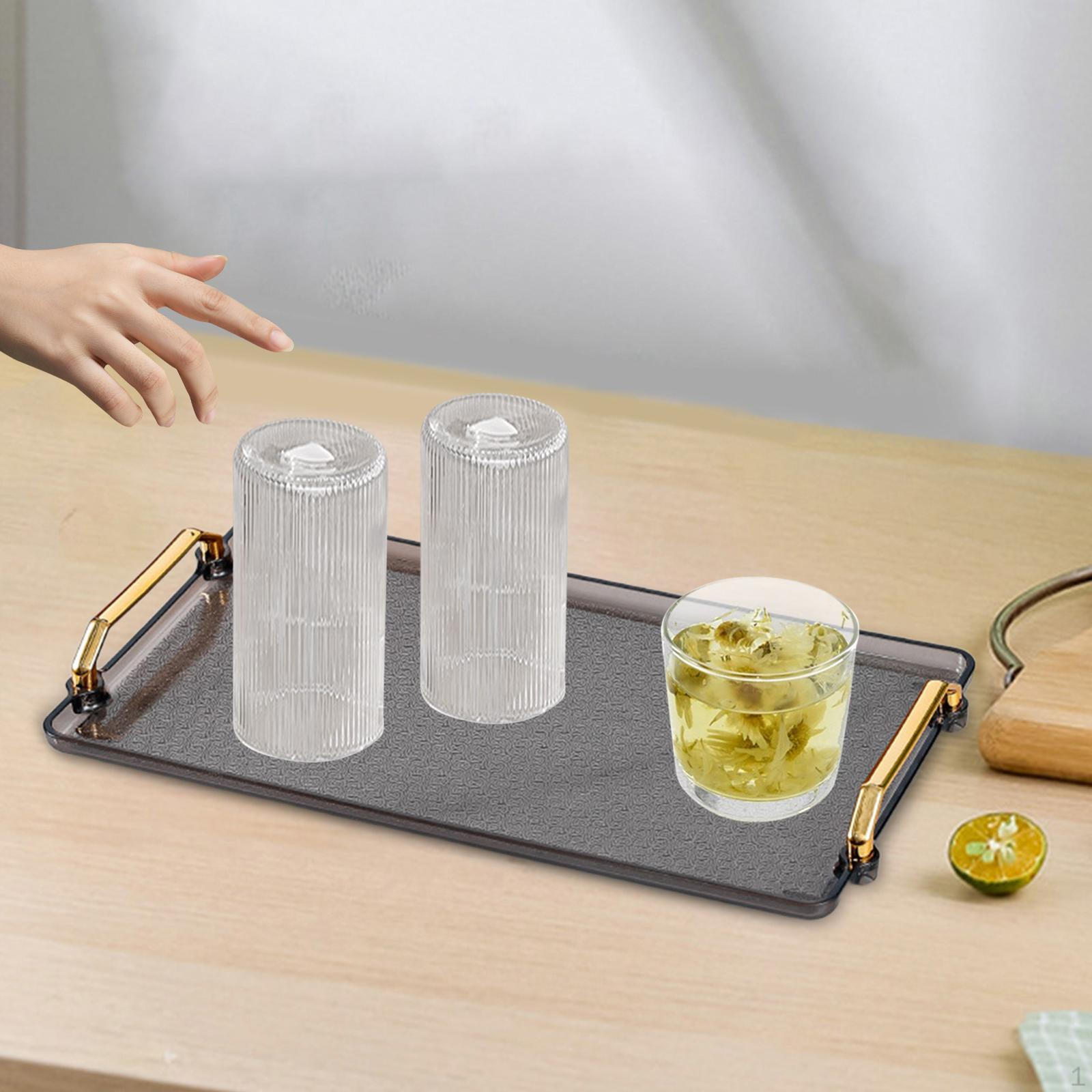 

Элегантный поднос для стильного обеда и приема гостей серый