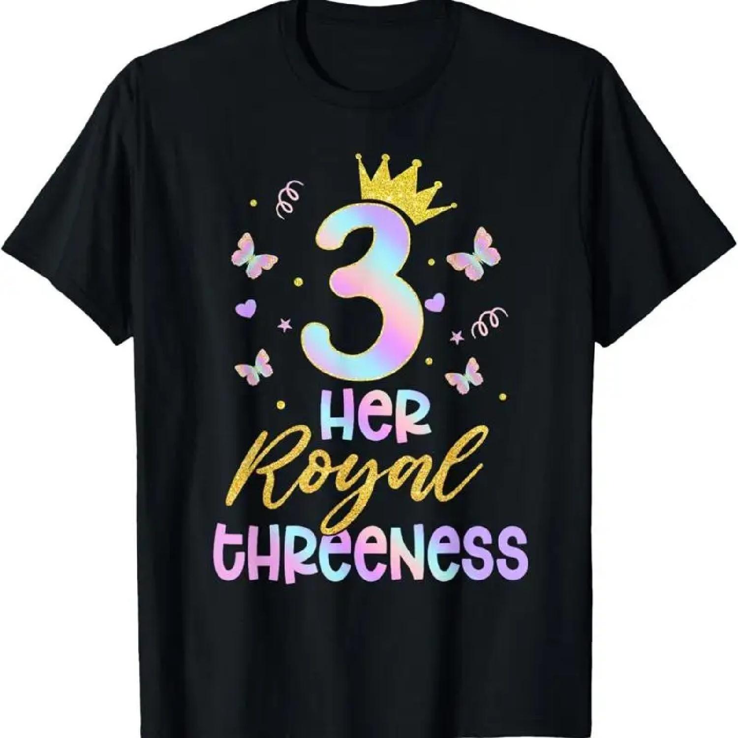 

Her Royal Threeness Birthday Decorations 3Rd Girl T Shirt XXXXXL різнокольоровий