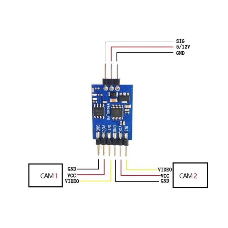 3 Channel Video Switcher Module 3 Way Video Switcher Unit for FPV Camera Video Switching Module Electronic Accessories