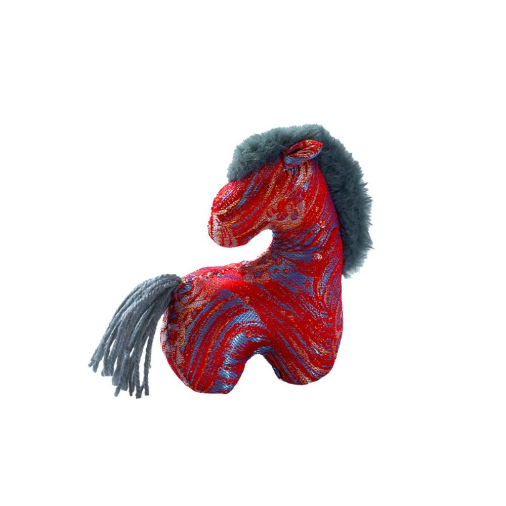 

Simulated Bristles Zodiac Horse Plush Dolls Soft Spring Festival Horse Plush Toy Living Room