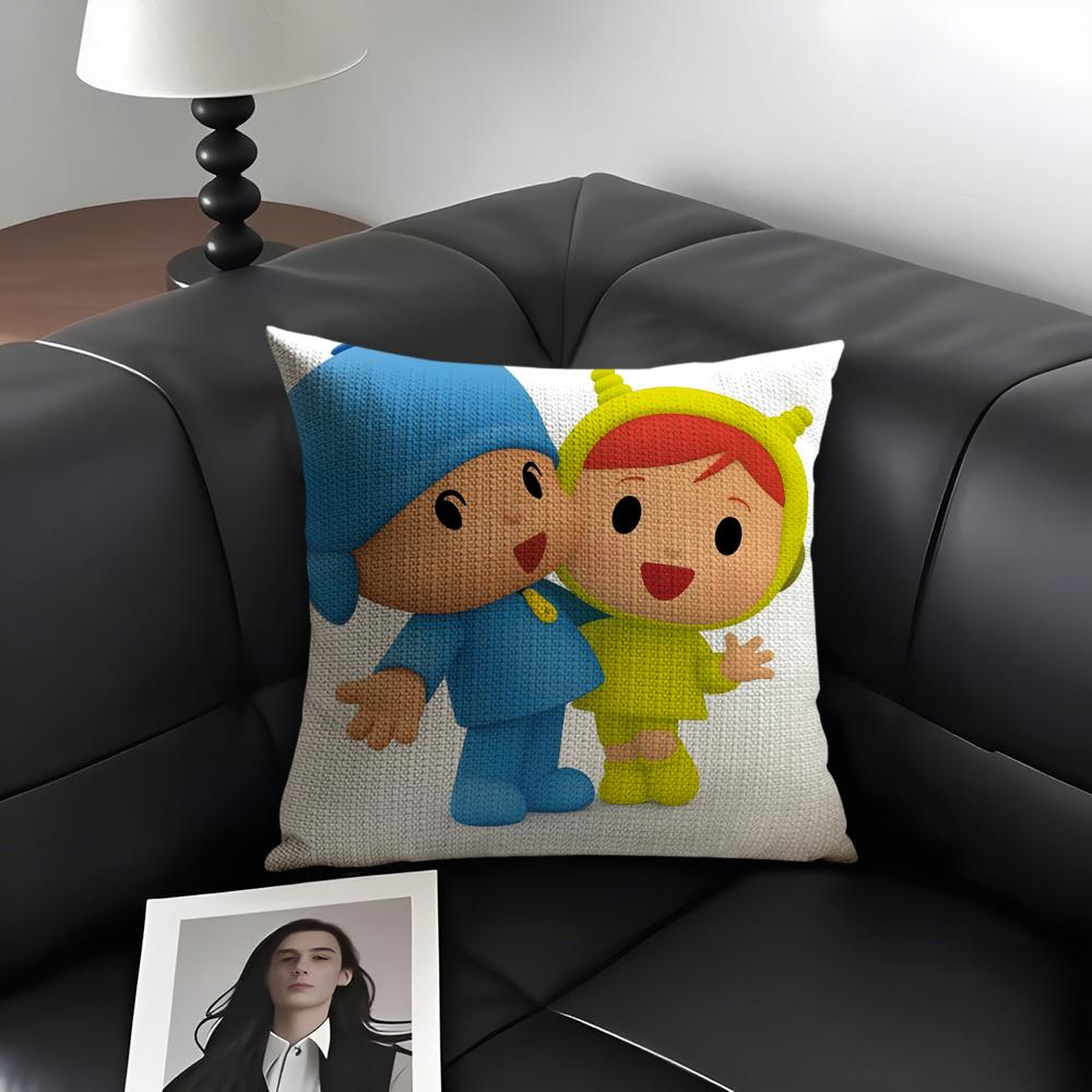 Cute Boy PPocoyoS Cartoon Pillow Case Pattern Printed Pillowcase for Living Room Sofa Cushion Cover Bedroom Decor