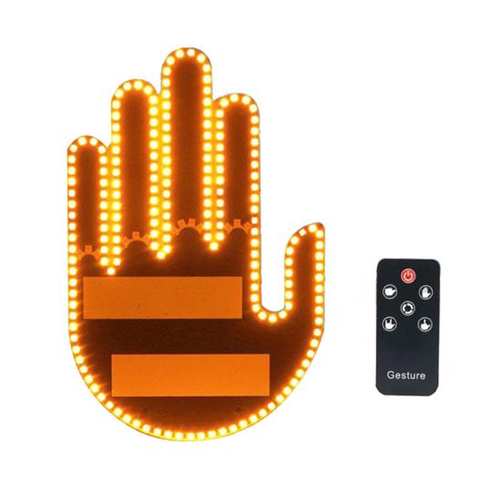 

Дорожная ярость Ручные фонари светодиодный знак для автомобиля Подсветка среднего пальца для Womens