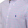 Polo Ralph Lauren Plaid Pony Logo Embroidered Poplin Long Sleeve Shirt Men Shirts Blue Pink 710784272-001