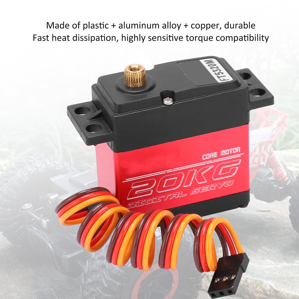 FT5320M 20KG Metal Waterproof Gear Servo High Torque RC Servo Durable RC Car Accessory