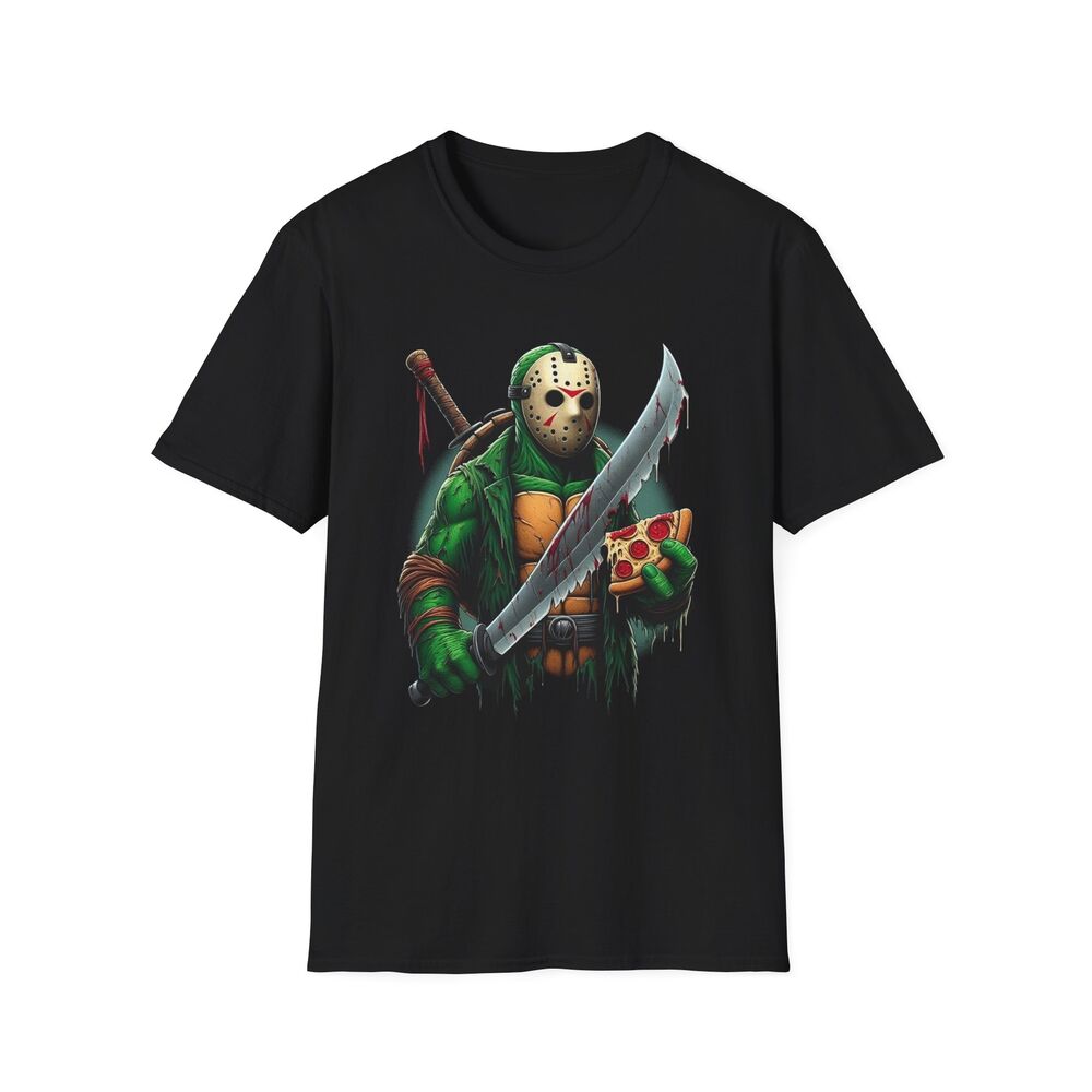 

Jason Voorhees Ninja Turtle T-Shirt – Horror Hero Mashup Tee 3XL