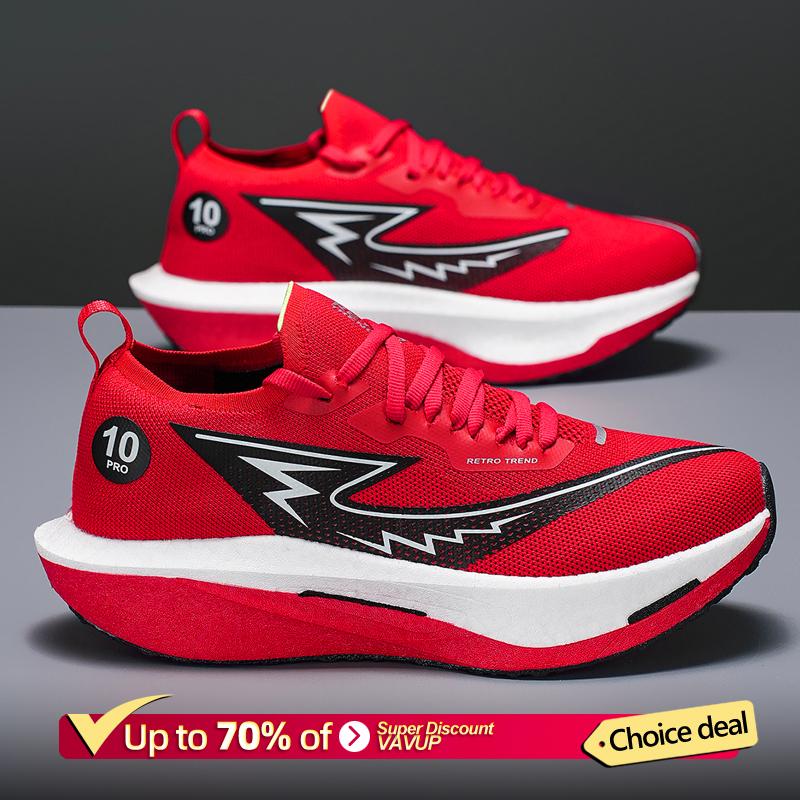 Men Sports Speciality Running Shoes Carbon Board Marathon Breathable Lightweight Women'S Comfortable Athletic Nonskid Sneakers