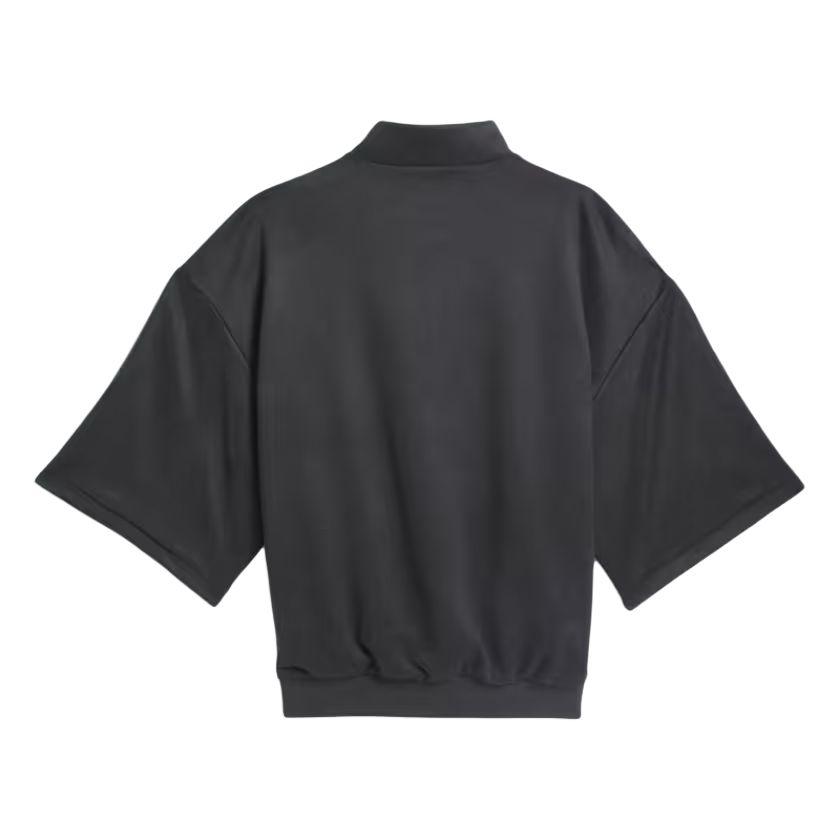 Adidas 2024 Collection Chapter 01 Solid Color Stand Collar Pullover Sweatshirt Unisex Tops Charcoal-Black IN7711