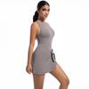 New Cool Jumpsuit, Tennis Skirt, Sexy And Beautiful Back, Slimming Bottom Skirt, Fitness Solid Color Sports Dress For Women