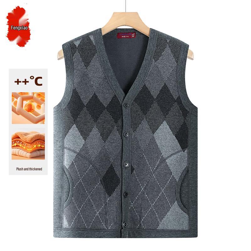 

Men s Plus Velvet Warm Vest 4XL